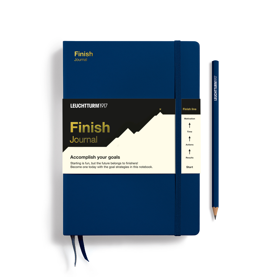 Finish Journal Medium (A5), Navy, Anglais