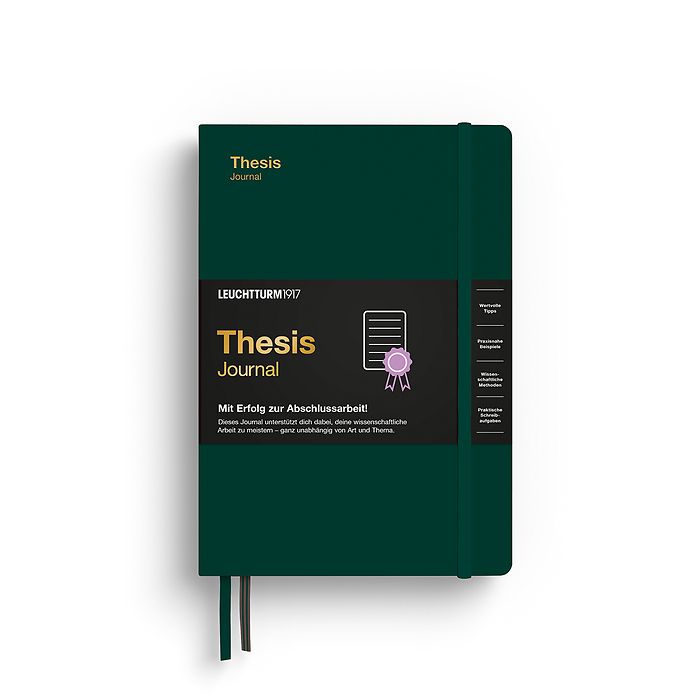 Thesis Journal Medium (A5), Hardcover, Forest Green, Alleman