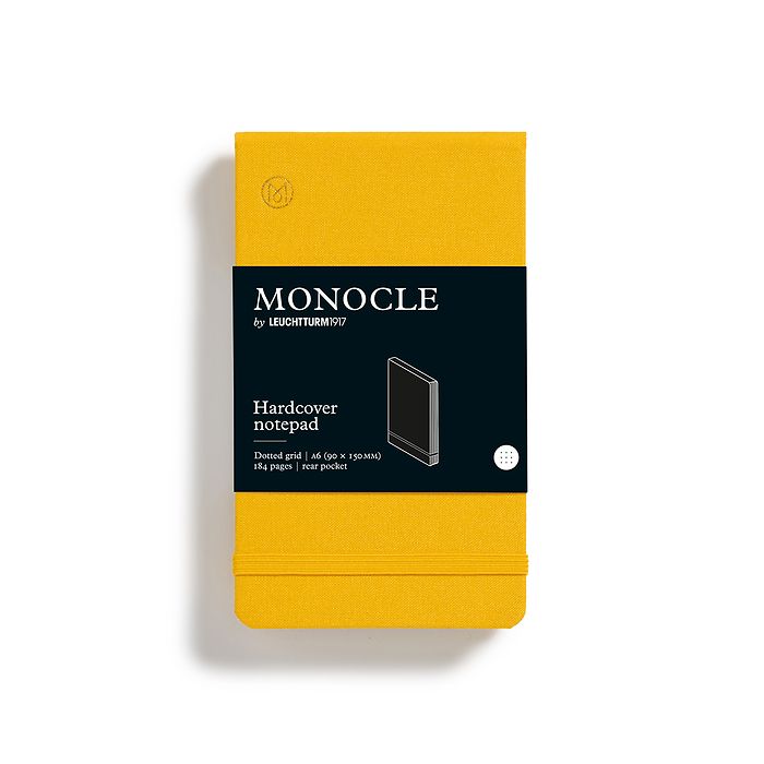 Bloc-notes Pocket (A6) Monocle, couverture rigide, 184 pages numérotés, Yellow, pointillé
