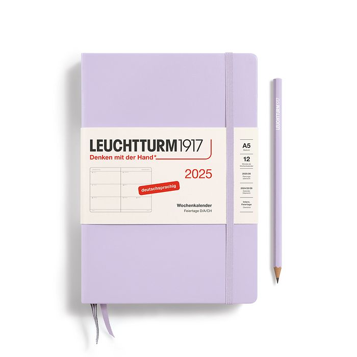 Agenda Semainier Medium (A5) 2025, Lilac, Allemand