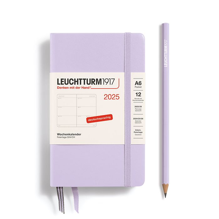 Agenda Semainier Pocket (A6) 2025, Lilac, Allemand