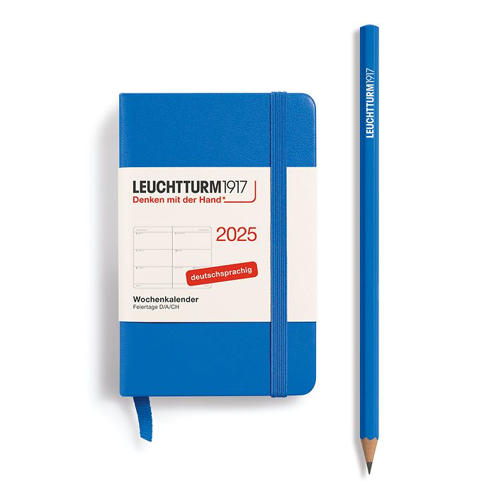 Agenda Semainier Mini (A7) 2025, Sky, Allemand