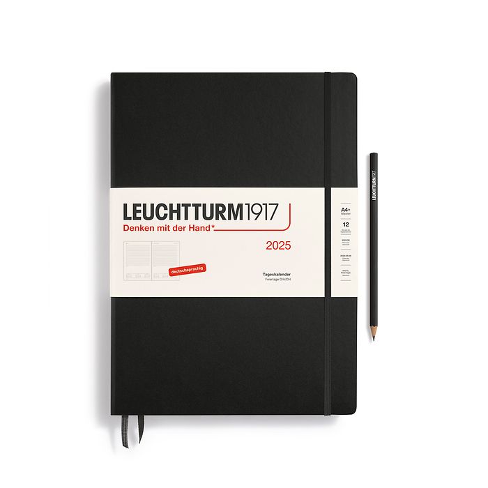 Agenda Journalier Master (A4+) 2025, Noir, Allemand